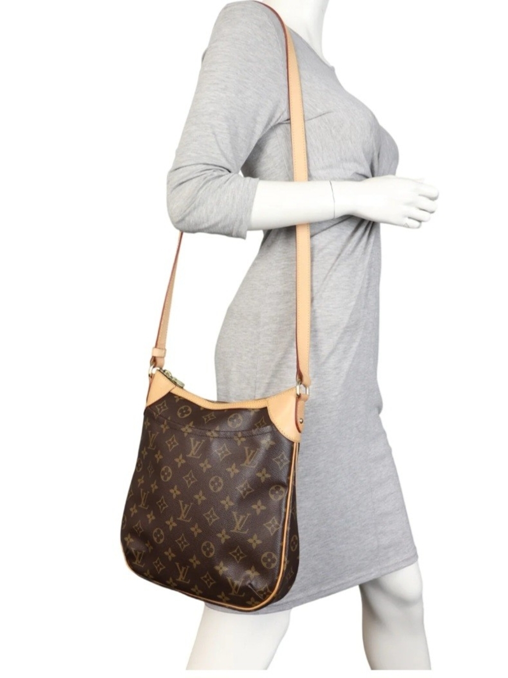 Luxury Brown Monogram Crossbody Shoulder Bag - Unbranded